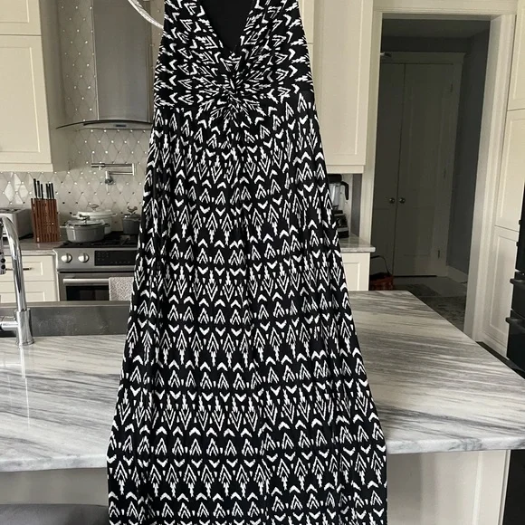 chinese dress ladies Mario Serrani Ladies Maxi Dress, Ink Blue Print at Amazon Women's Clothing  store